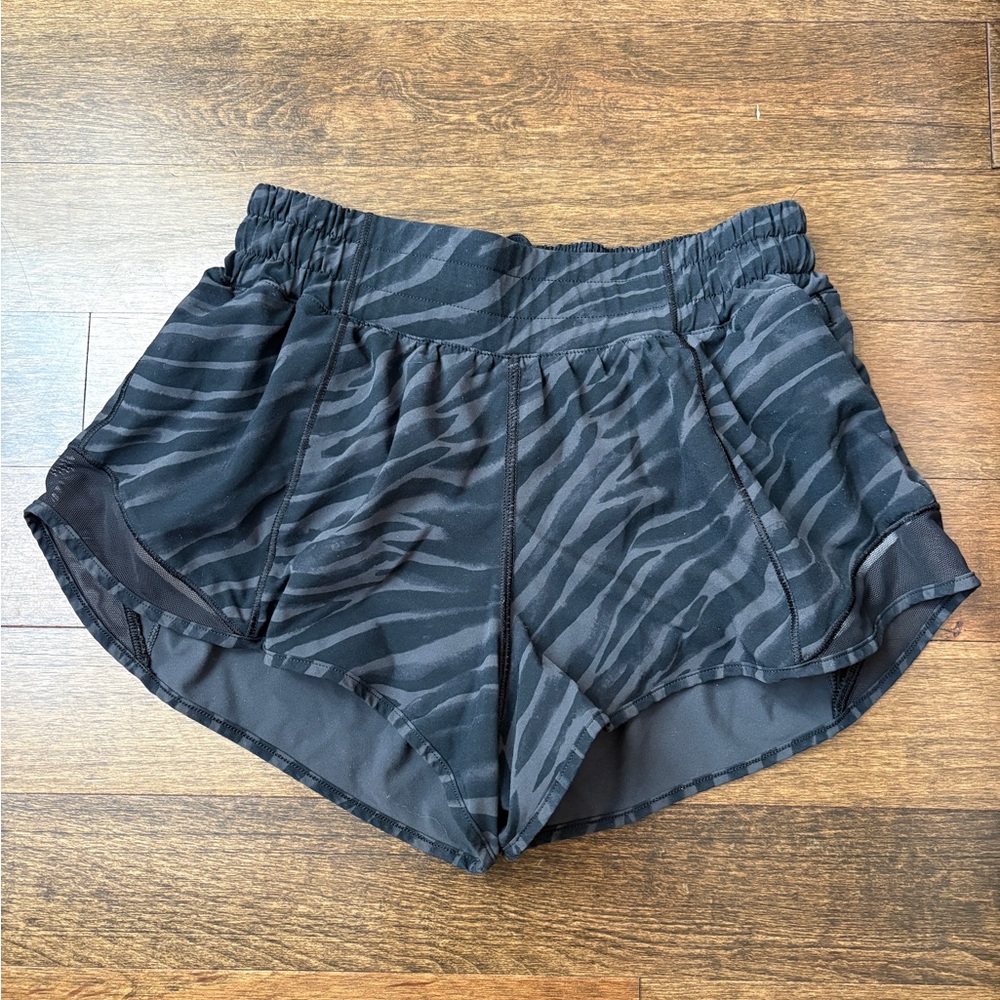 lululemon athletica Black Zebra-Print Athletic Shorts